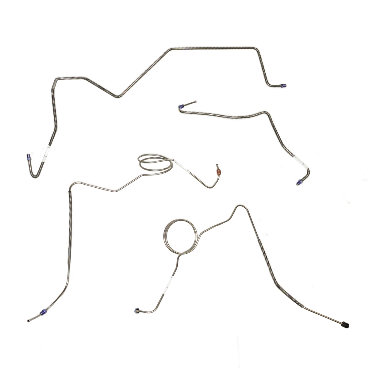 TKT7742SS - Ford F100 2/Wd Power/Disc Kit Front 4 Line Kit; Stainless Steel - SSTubes