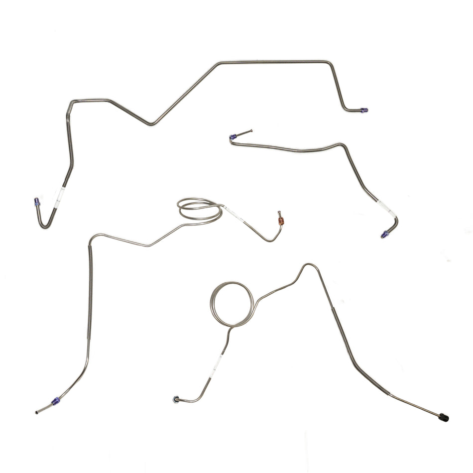 TKT7742OM - Ford F100 2/Wd Power/Disc Kit Front 4 Line Kit; Steel - SSTubes