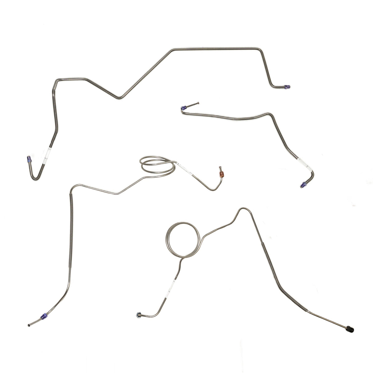TKT7742OM - Ford F100 2/Wd Power/Disc Kit Front 4 Line Kit; Steel - SSTubes