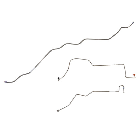 90-97 Ford F-250/F-350 without Load Leveling Front Brake Line Kit; Steel - SSTubes