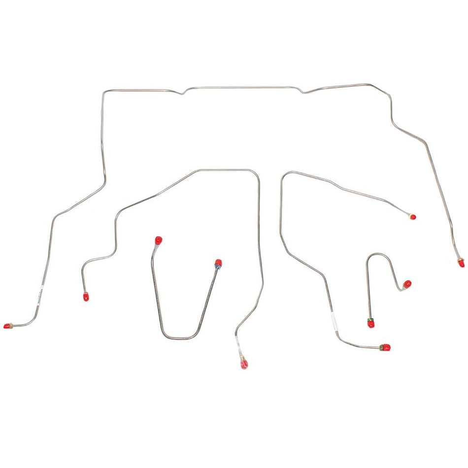 TKT9521SS- 95-98 GM 1500 4wd Truck, Front Brake Line Kit; Stainless - SSTubes