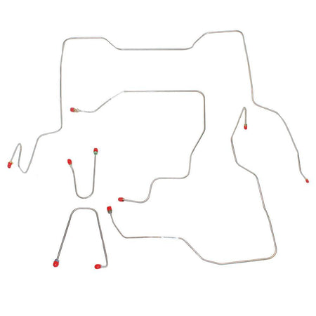TKT9531SS- 95-00 GM 2500/3500 4x4 Front Brake Line Kit; Stainless - SSTubes