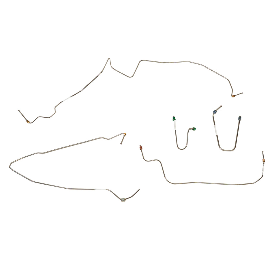 95-00 GM 2500/3500 2wd Front Brake Line Kit; Steel - SSTubes