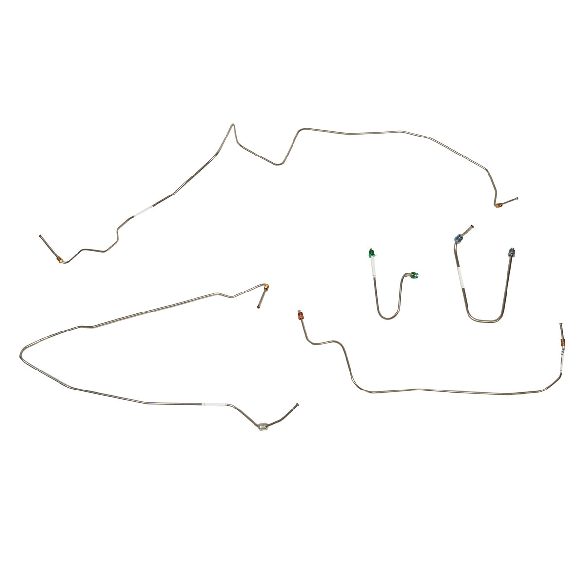 95-00 GM 2500/3500 2wd Front Brake Line Kit; Steel - SSTubes