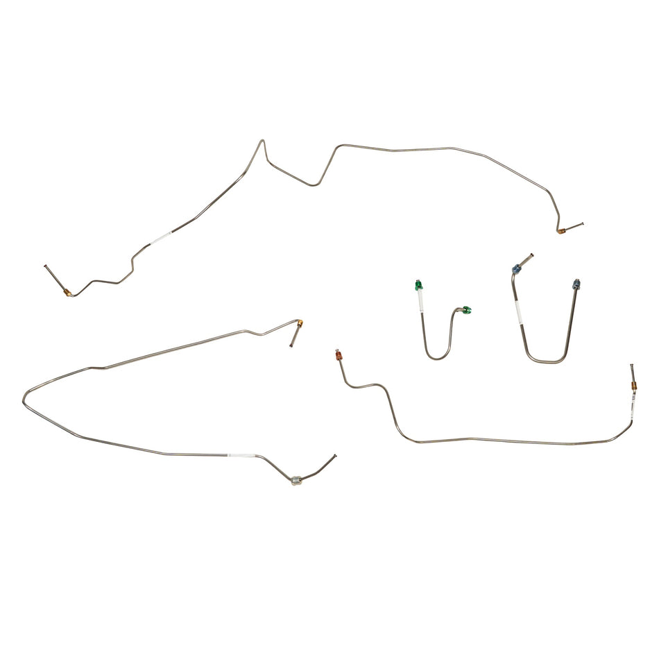 95-00 GM 2500/3500 2wd Front Brake Line Kit; Stainless - SSTubes