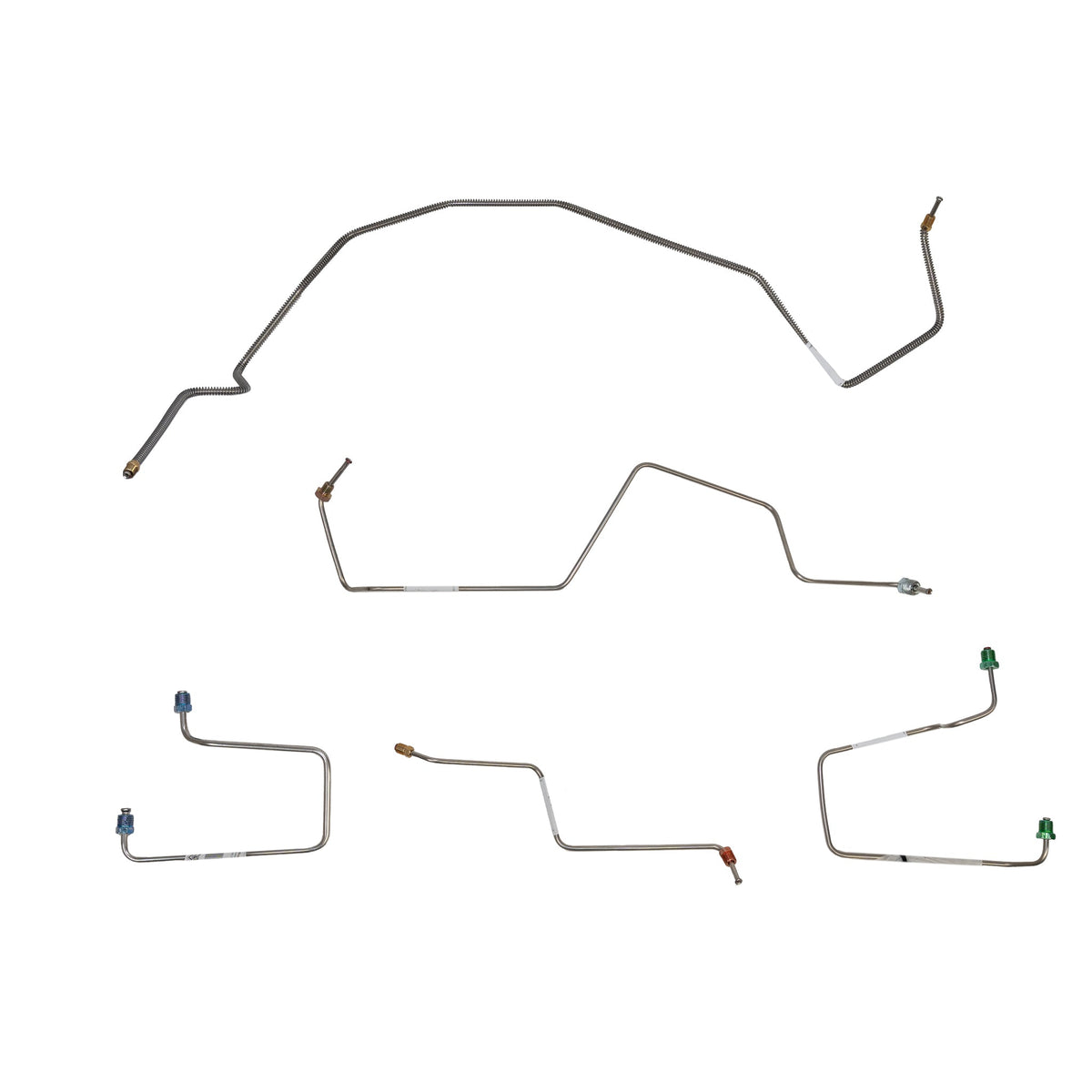 98-00 GM S-Series Truck 2wd without ZR2 Package; Front Brake Line Kit; Stainless - SSTubes