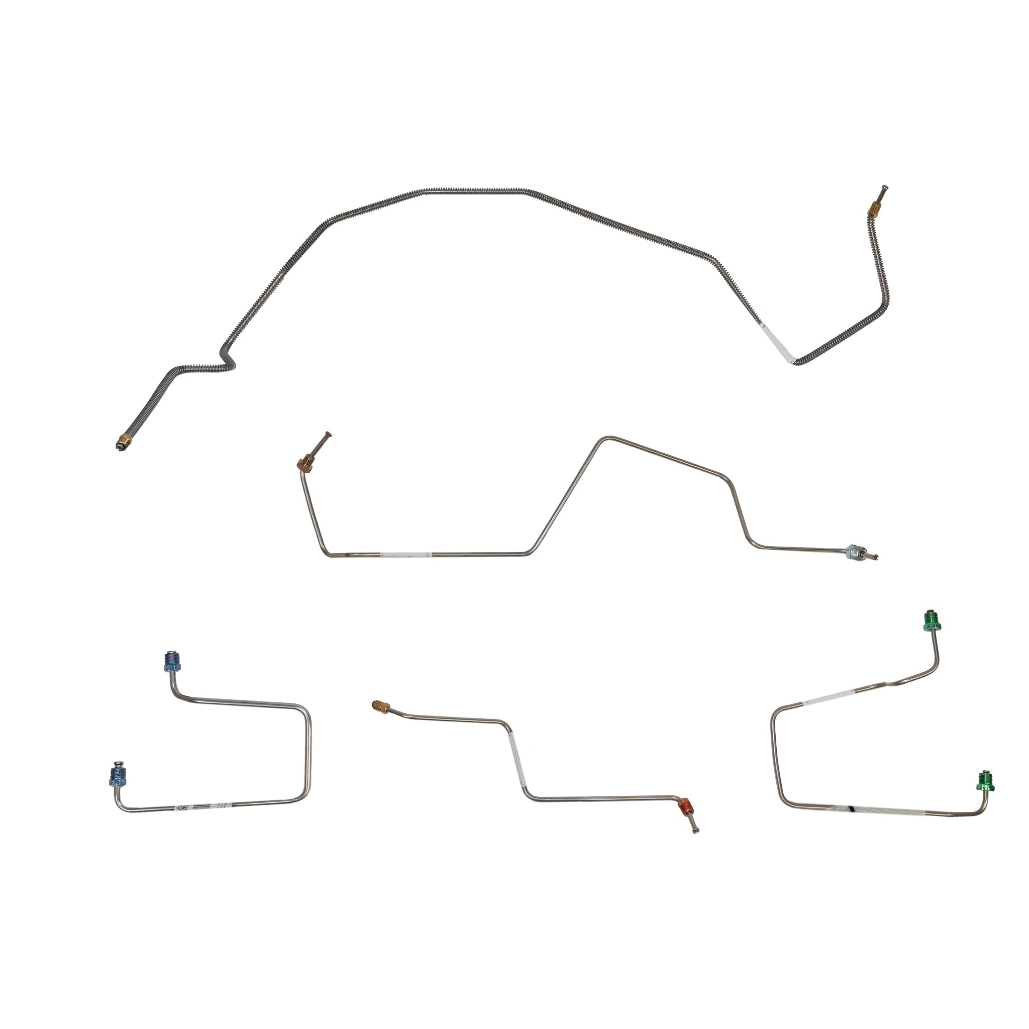 98-00 GM S-Series Truck 2wd without ZR2 Package; Front Brake Line Kit; Stainless - SSTubes