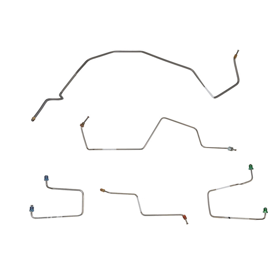 98-00 GM S-Series Truck 2wd without ZR2 Package; Front Brake Line Kit; Stainless - SSTubes