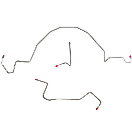 TKT9841SS- 98-01 Ranger 2wd, RWABS Disc/Drum, Front Brake Line Kit, Stainless - SSTubes