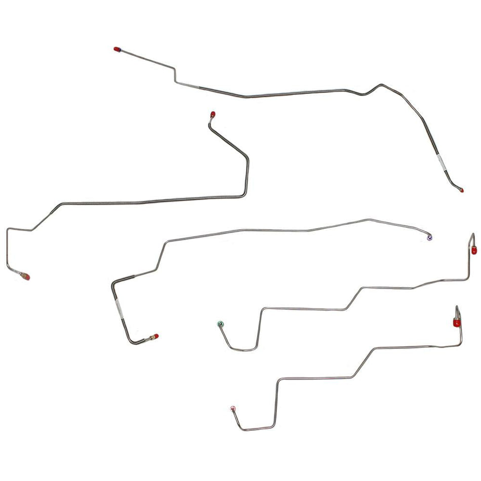TKT9942OM- 99-01 F250/F350/F450/F550 Super Duty, 00-01 Excursion, AWABS, Gasoline Engine, Front Brake Line Kit, Steel - SSTubes