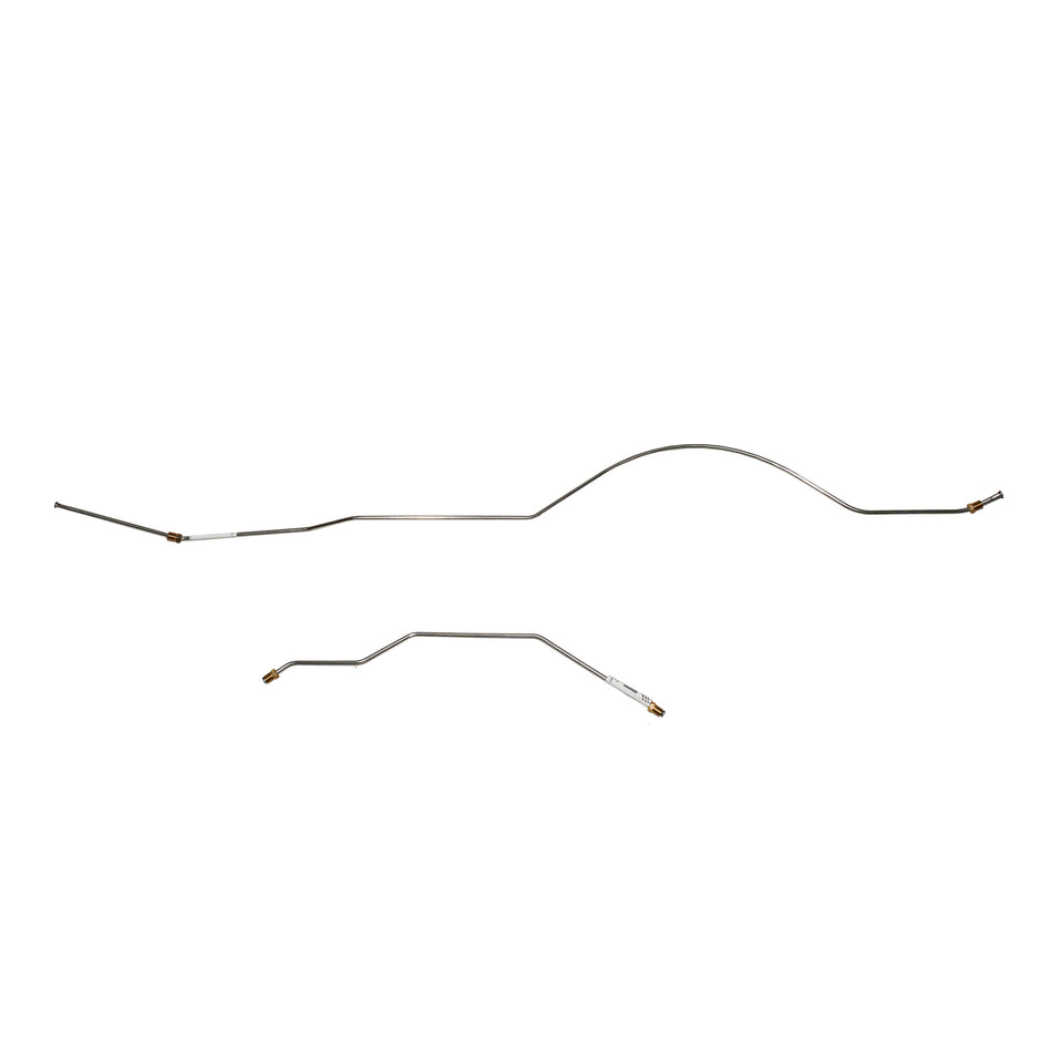 TRA6541SS- 65-66' Ford F-100 Pickup; 2pc Rear Axle Brake Lines; Stainless - SSTubes