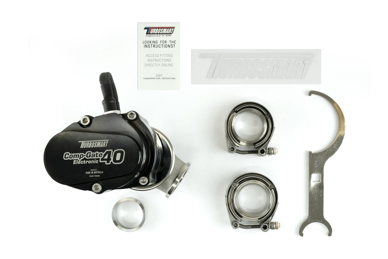 Turbosmart GenV Electronic CompGate40 Electronic External Wastegate - SSTubes