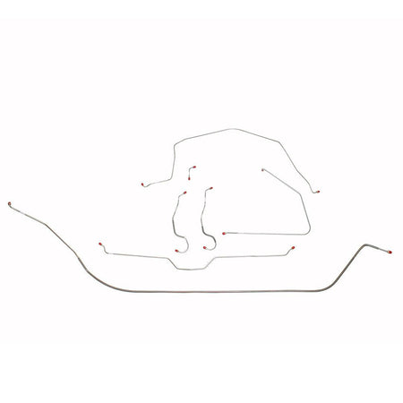 VCK6503SS- 65-66 Corvette with Power Brakes; 1/4" Intermediate Line; Complete Brake Line Kit; Stainless - SSTubes
