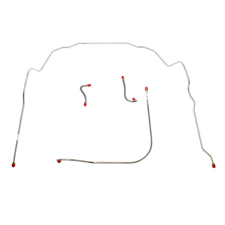 VKT5501OM- 55 Chevy Corvette, Front 4pc Brake Line Kit, w/ 1/4" Front Cross-Over Line; Steel - SSTubes