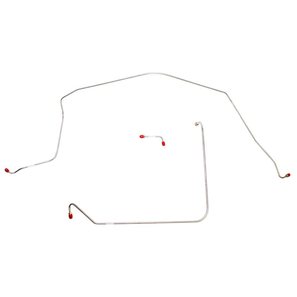 VKT6301OM- 63-64 Chevy Corvette, Front 3pc Brake Line Set, Standard Brakes; Steel - SSTubes