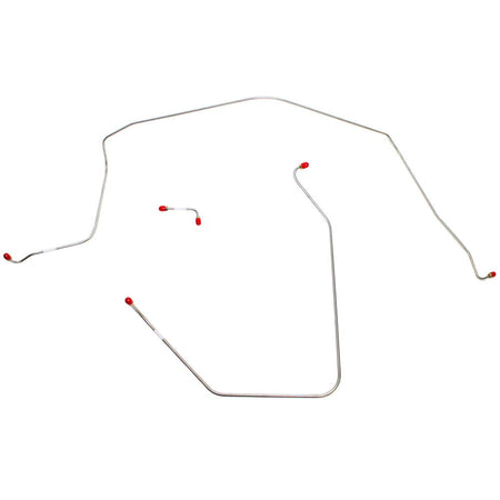 VKT6302SS- 63-64 Chevy Corvette, Power Brakes, Front 3pc Brake Line Set; Stainless - SSTubes