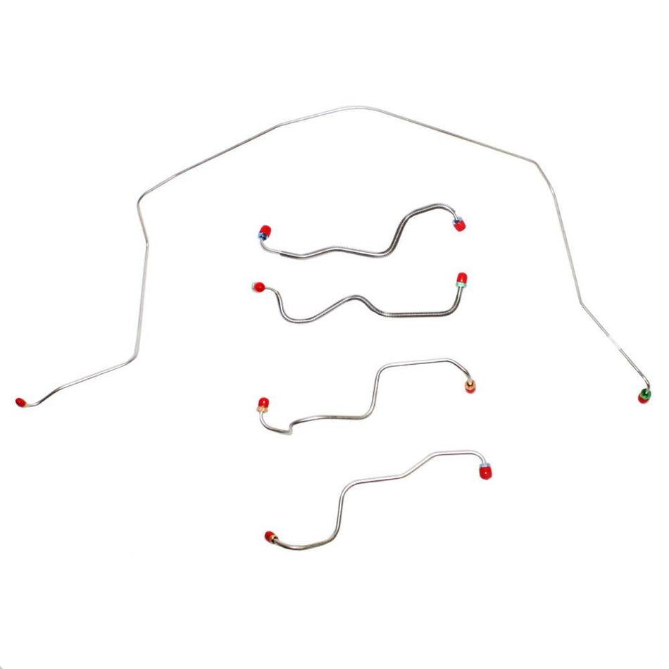 VKT6902SS- 69 Chevy Corvette, Power Brakes, Front 4pc Brake Line Set; Stainless - SSTubes