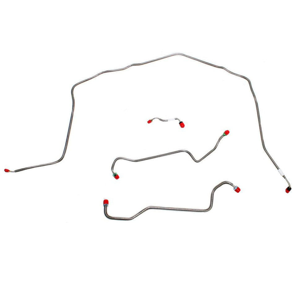 VKT7001OM- 70-73 Chevy Corvette, Standard Brakes, Front 4pc Brake Line Set; Steel - SSTubes