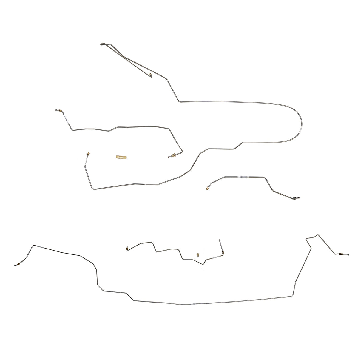 02-07 Liberty 3.7L V6, 4wd, Traction Control ABS, Intermediate Brake Line Kit; Stainless - SSTubes
