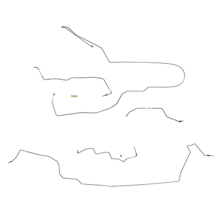 02-07 Liberty 3.7L V6, 4wd, Traction Control ABS, Intermediate Brake Line Kit; Stainless - SSTubes