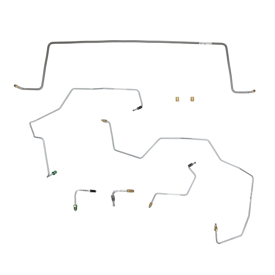03-05 Liberty, 3.7L V6, 4wd, Traction Control, ABS, Front Brake Line Kit; Steel - SSTubes