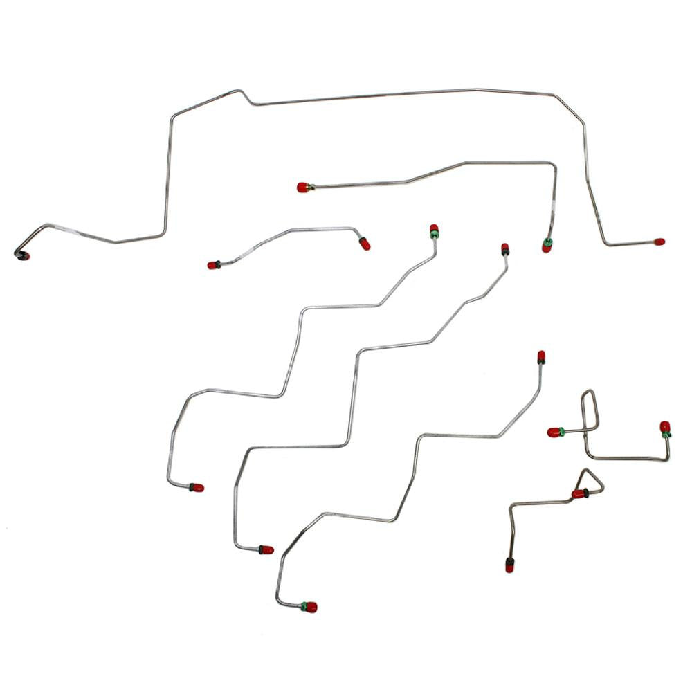 WKT0301OM- 02-03 Dodge Durango RT, AWABS, 4w Disc, 4wd, Front Brake Line Kit; Steel - SSTubes