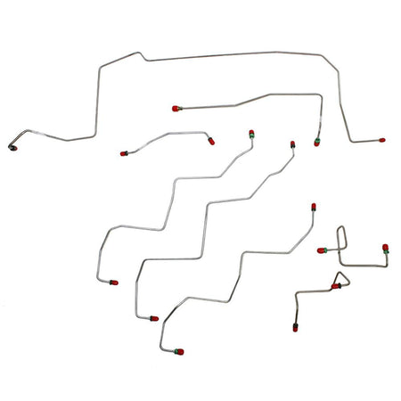 WKT0301SS- 02-03 Dodge Durango RT, AWABS, 4w Disc, 4wd, Front Brake Line Kit; Stainless - SSTubes