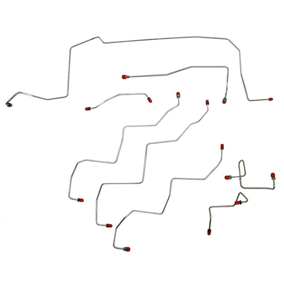WKT0301SS- 02-03 Dodge Durango RT, AWABS, 4w Disc, 4wd, Front Brake Line Kit; Stainless - SSTubes