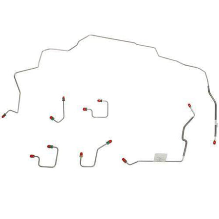 WKT9751SS- 97-98 Jeep Grand Cherokee, All Models, Front Brake Line Set, 6pcs; Stainless - SSTubes