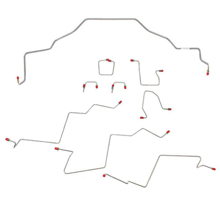 WKT9802SS- 98-01 Ram 1500 2wd, AWABS, Front Brake Line Kit; Stainless - SSTubes