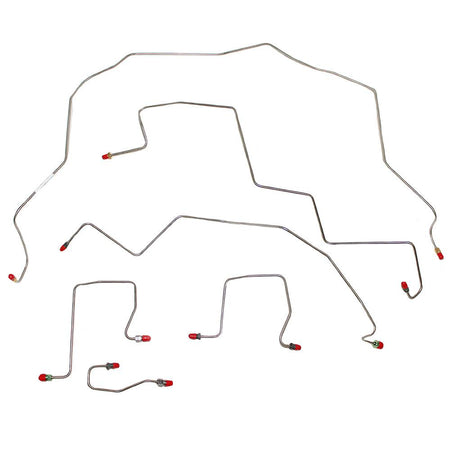 WKT9807SS- 98-02 Ram 2500, 3500 4wd, RWABS, Front Brake Line Kit; Stainless - SSTubes