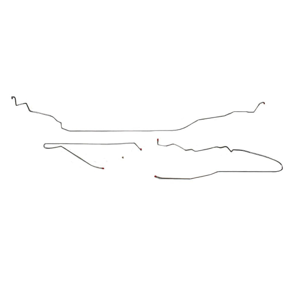XIN9603SS-96-99 Chevy Cavalier, No Traction Control, 1pc ABS/M/C, Intermediate Brake Lines; Stainless - SSTubes