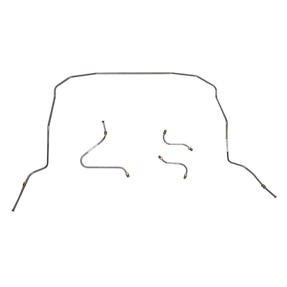 65-66' Chevy II/Nova, Standard Drum Brakes, 4pc Front Brake Line Set; Stainless - SSTubes