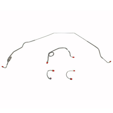 XKT6901OM- 69-73 Chevy Nova, Standard Drum Brakes, 4pc Front Brake Line Set; Steel - SSTubes
