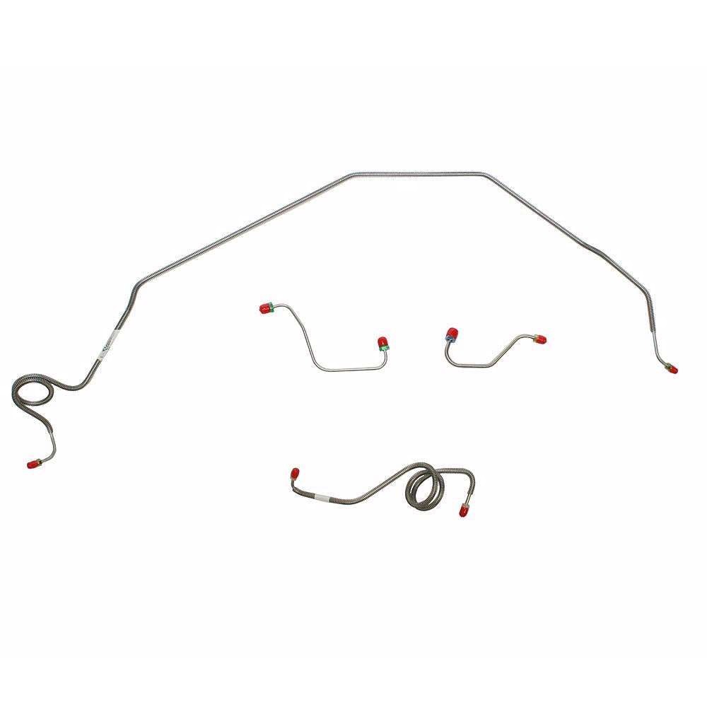 XKT7101OM- 71-73 Chevy Nova, Power Disc Brakes, 4pc Front Line Brake Set; Steel - SSTubes