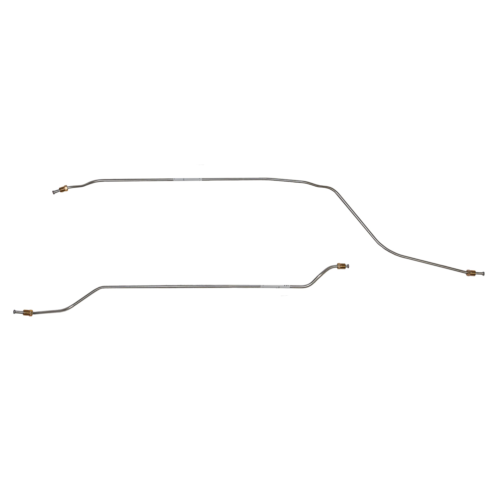 66-67 Chevy II/Nova; 2pc Rear Axle Brake Line Set; Stainless - SSTubes