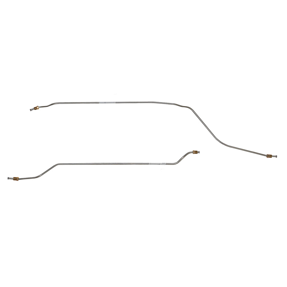 66-67 Chevy II/Nova; 2pc Rear Axle Brake Line Set; Stainless - SSTubes