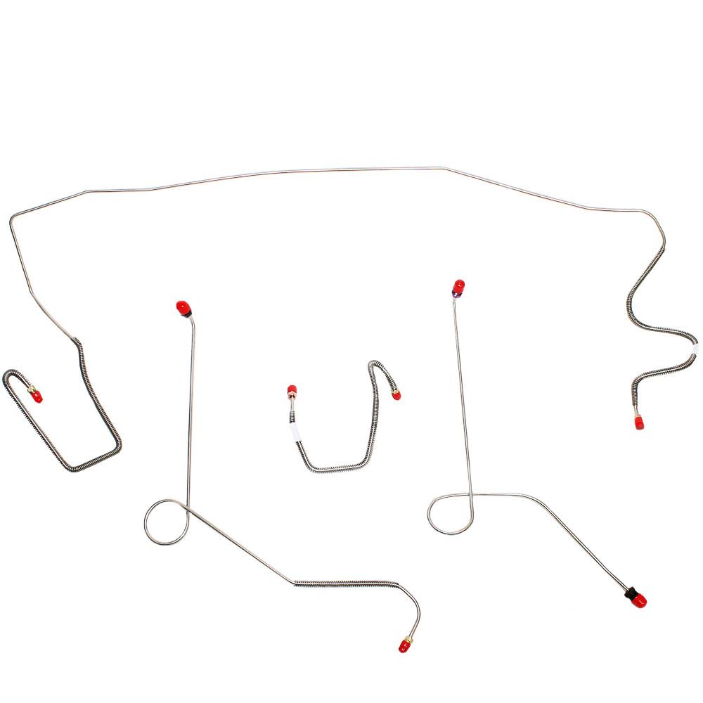 YKT6802OM- 68-72 Mopar A-Body, Power Disc/Drum Brakes, Front Brake Line Kit; Steel - SSTubes