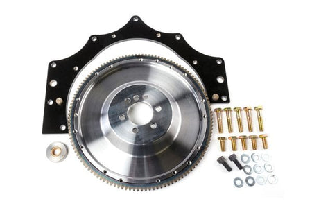 G Force LS to Z32 adapter kit with flywheel, adapter plate,  pilot bushing, and hardware