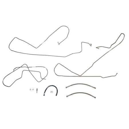 84-86 SVO Ford Mustang Fuel Lines w/o Subframe Connectors; Stainless - SSTubes