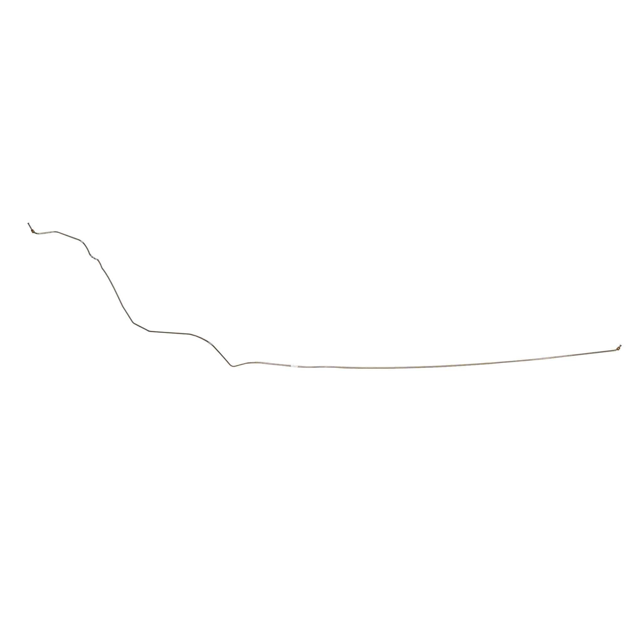 64-66 Ford Mustang, Drum Brakes, Factory Single Exhaust, Intermediate Brake Line; Steel