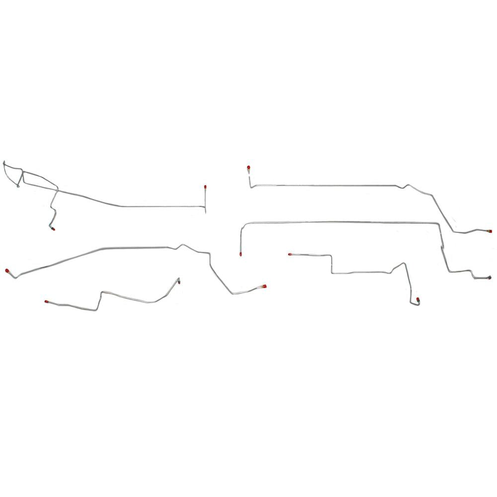 ZIN9903OM- 99-04 Ford Mustang GT 4.6L V8 Only w/ Traction Control, Complete Intermediate Brake Line Set; Steel - SSTubes
