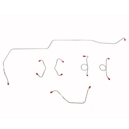 ZKT6503OM- 65-66 Ford Mustang w/ Disc Brakes, 6pc Brake Line Set; Steel - SSTubes