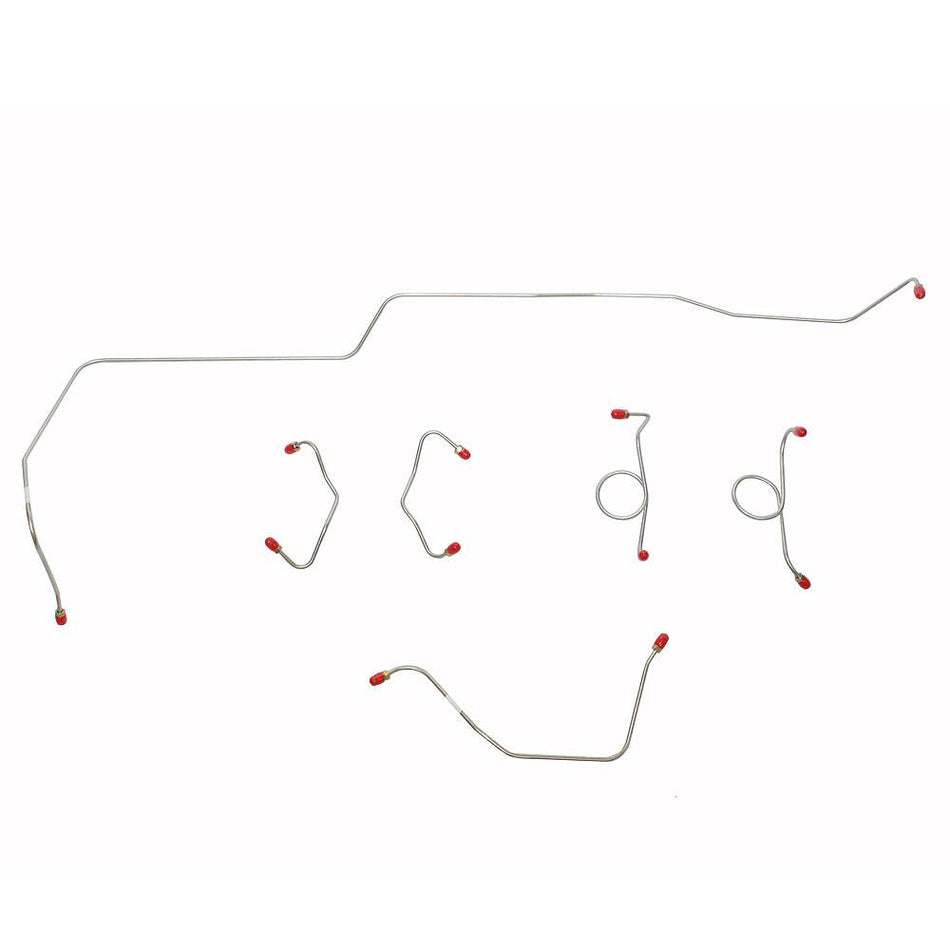 ZKT6503OM- 65-66 Ford Mustang w/ Disc Brakes, 6pc Brake Line Set; Steel - SSTubes