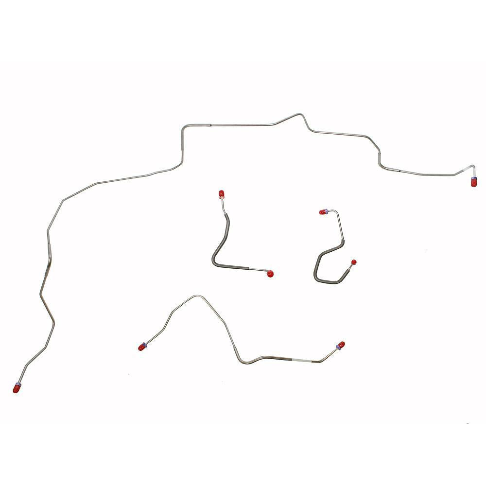 ZKT7002OM- 70 Ford Mustang, Mercury Cougar w/ Power Disc Brakes, Front 4pc Brake Line Set; Steel - SSTubes