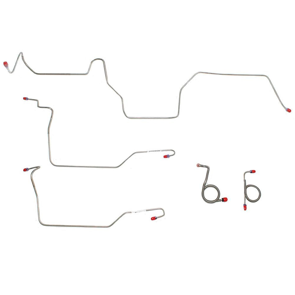 ZKT7102OM- 71-72 Ford Mustang, Mercury Cougar w/ Power Disc Brakes, Front 5pc Brake Line Set; Steel - SSTubes