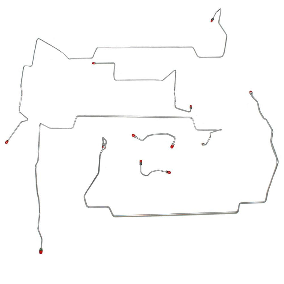 ZKT9901SS- 99-04 Ford Mustang GT, Front Brake Line Kit; w/ Traction Control; Stainless - SSTubes