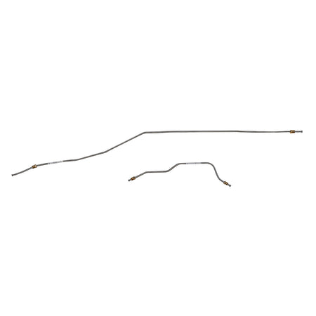 ZRA6402SS- 64-66 Ford Mustang w/ 8" Axle, Single Exhaust; Rear Axle Brake Lines, 2pc Set; Stainless - SSTubes