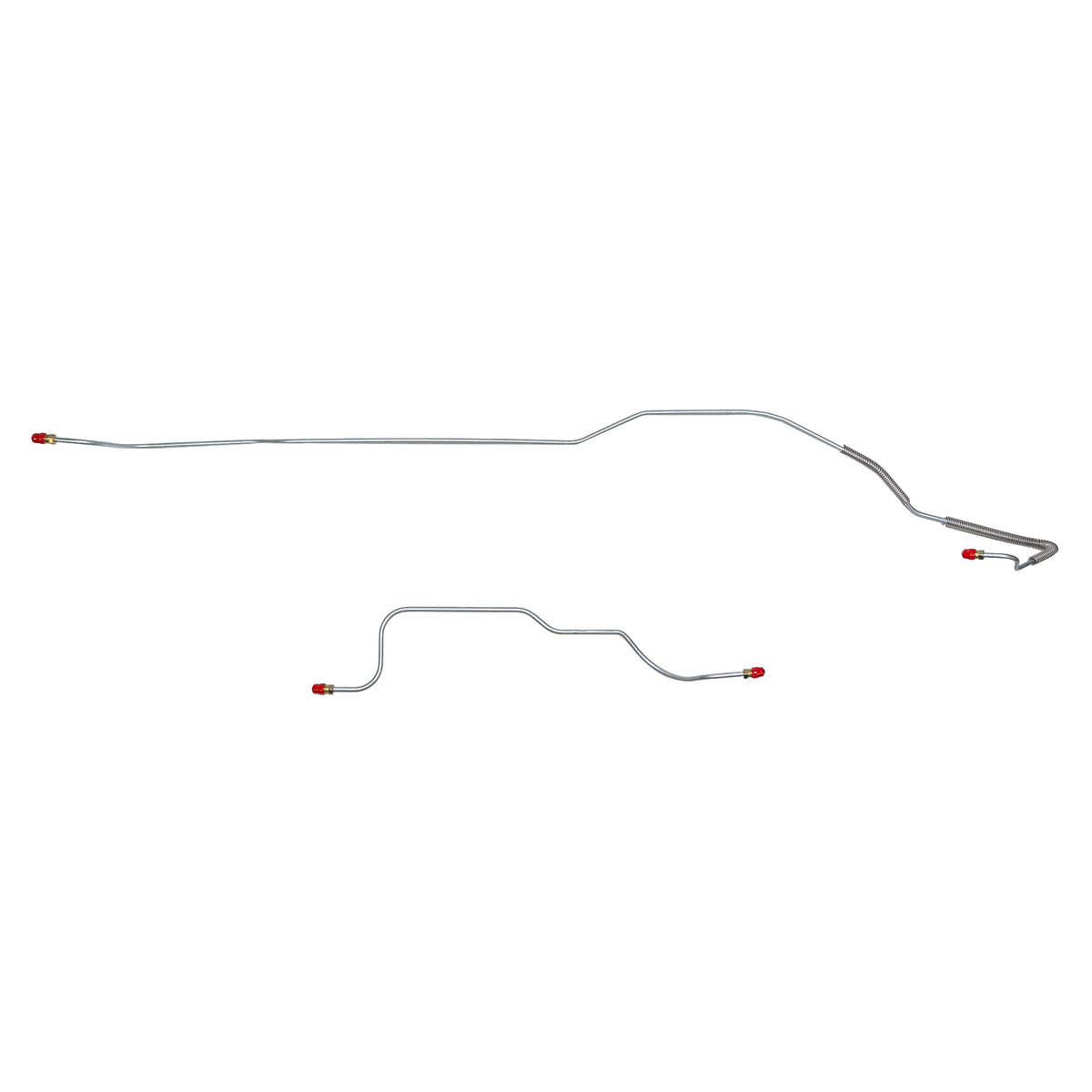 67-69 Ford Mustang, 6cyl; Rear Axle Brake Lines, 2pc Set; Stainless - SSTubes