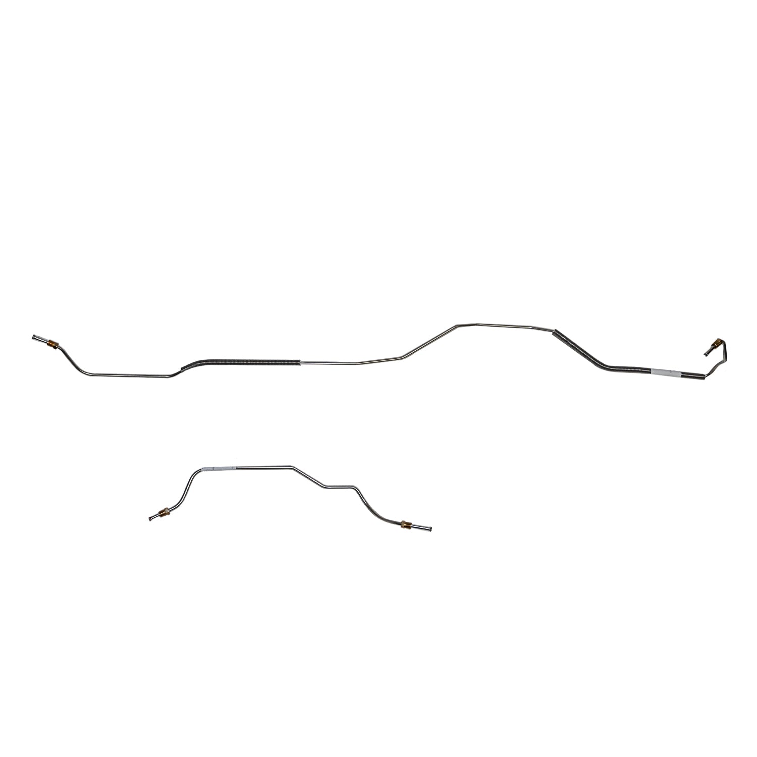 ZRA6702SS- 67-69 Ford Mustang, w/8" Rear Axle, Rear Brake Lines, 2pc Set; Stainless - SSTubes